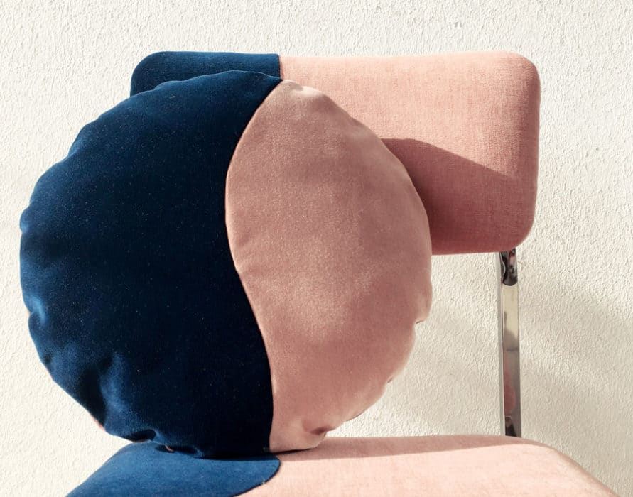 Chaise et coussin Bipolaire - Sonia Laudet, artiste textile mobilier à Bayonne, France