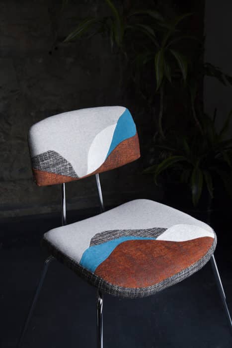 Chute Libre seats par Sonia Laudet, artiste textile mobilier à Bayonne, France