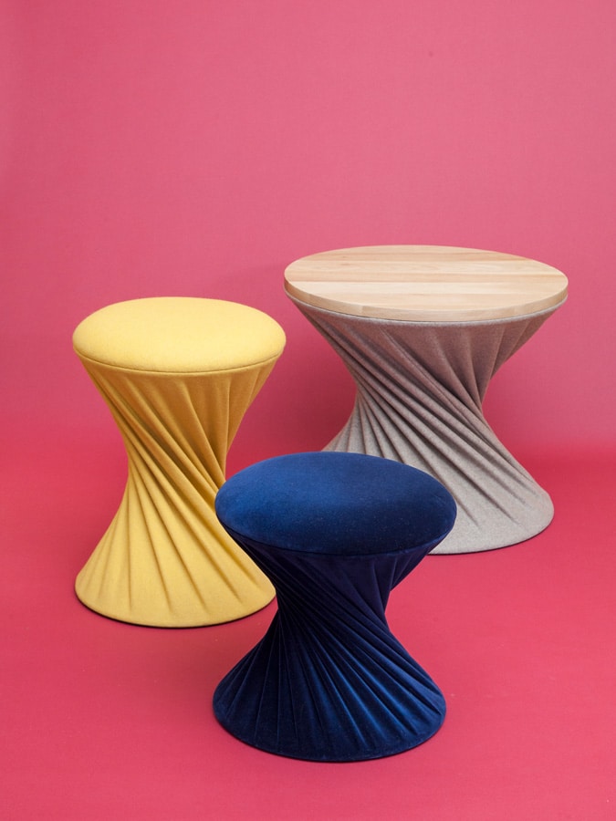Design velvet stool sonia laudet
