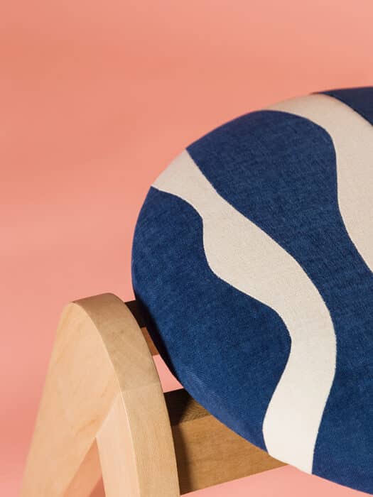 stool sonia laudet unique patchwork textile design