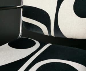 chair black white velvet sonia laudet art