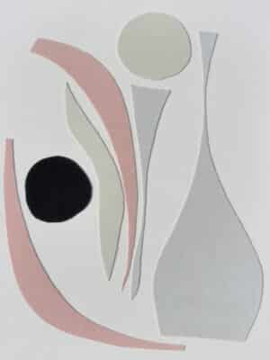 collage art textile pink sonia laudet