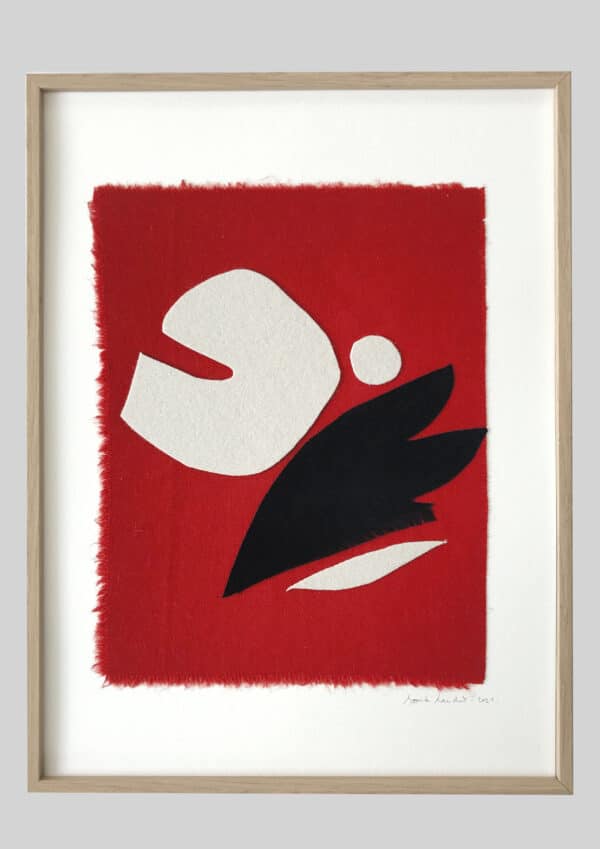 art collage sonia laudet red bird