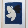blue bird collage art textile sonia laudet