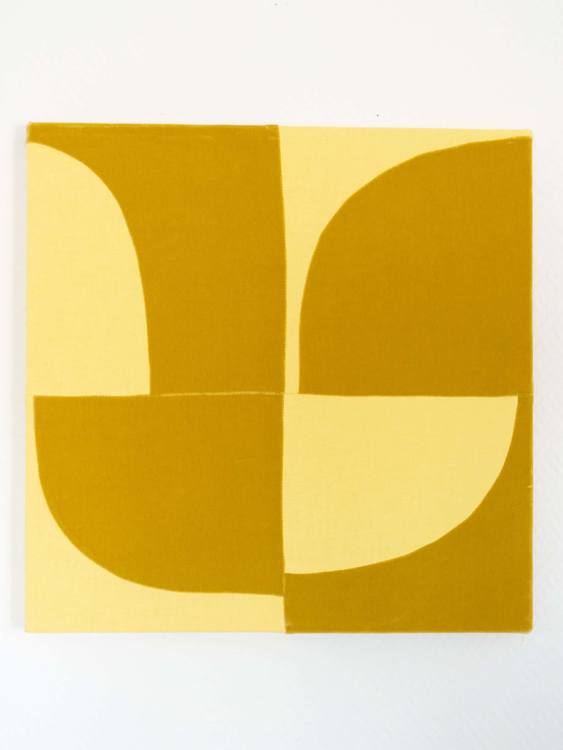 yellow abstract art sonia laudet velvet
